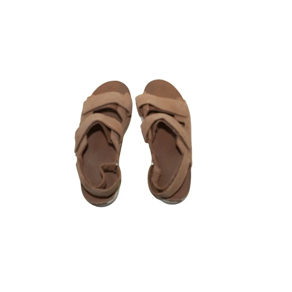 UGG‎ Goldenstar Heritage Sandal Kids Size 5 Brown Chestnut Suede Good 1136541K